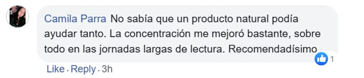 Testimonio Facebook 1