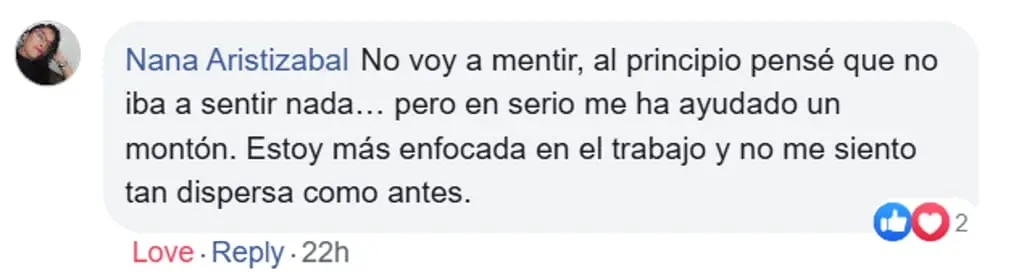 Testimonio Facebook 4