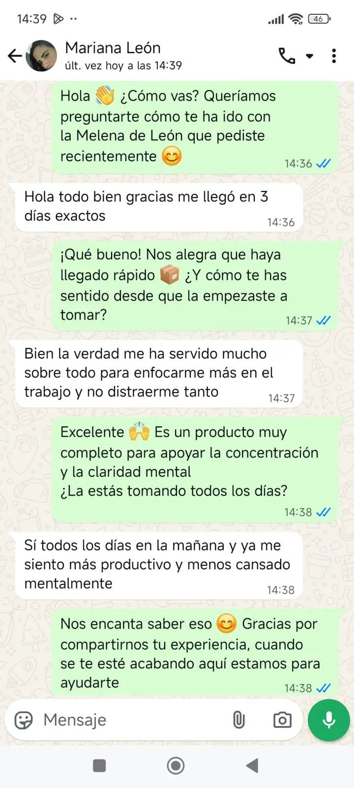 Testimonio WhatsApp 3